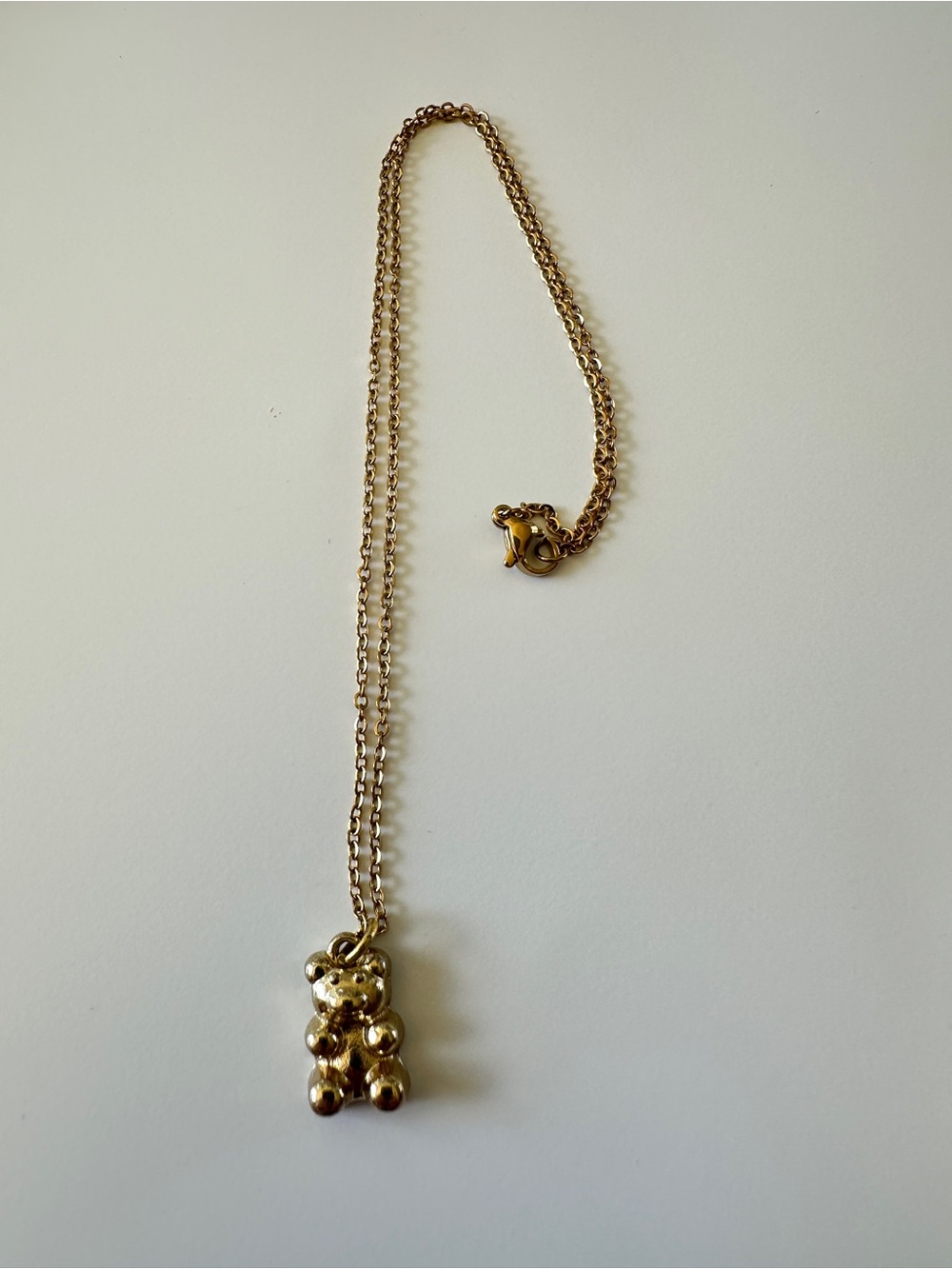 Gold Teddy Bear Pendant Necklace - Women Jewelry